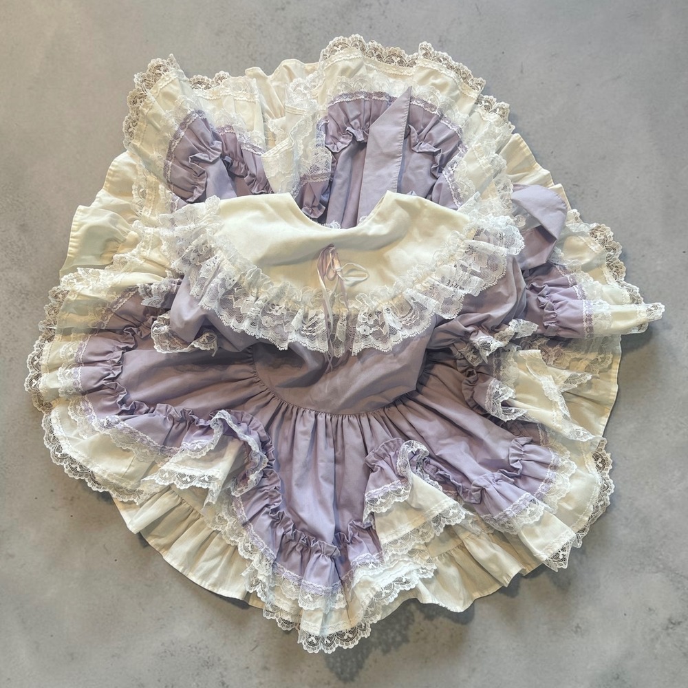 Lid'l Dollys Lavender Lace Ruffle Circle Pageant Dress Girls 3T Southern Belle